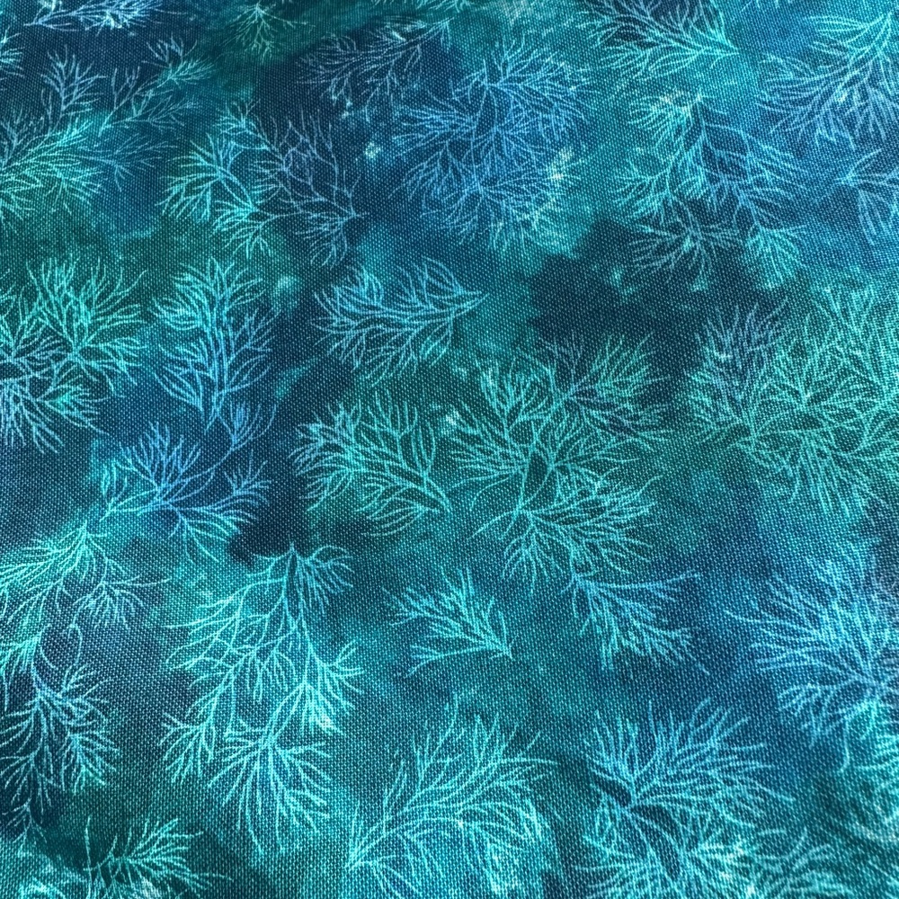 Fusions Mist Blue Green Patterned Fabric Cotton Robert Kaufman Under Water